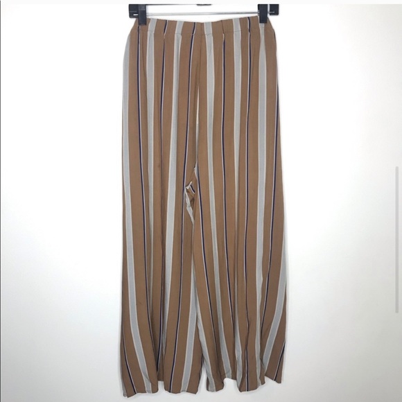 VICI Striped Wide Leg Tie Front Striped Pants - Picture 3 of 4